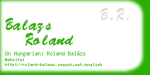 balazs roland business card